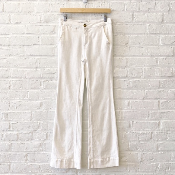 AnthropologiePilcro and the Letterpress High-Rise Bootcut Jeans White 26